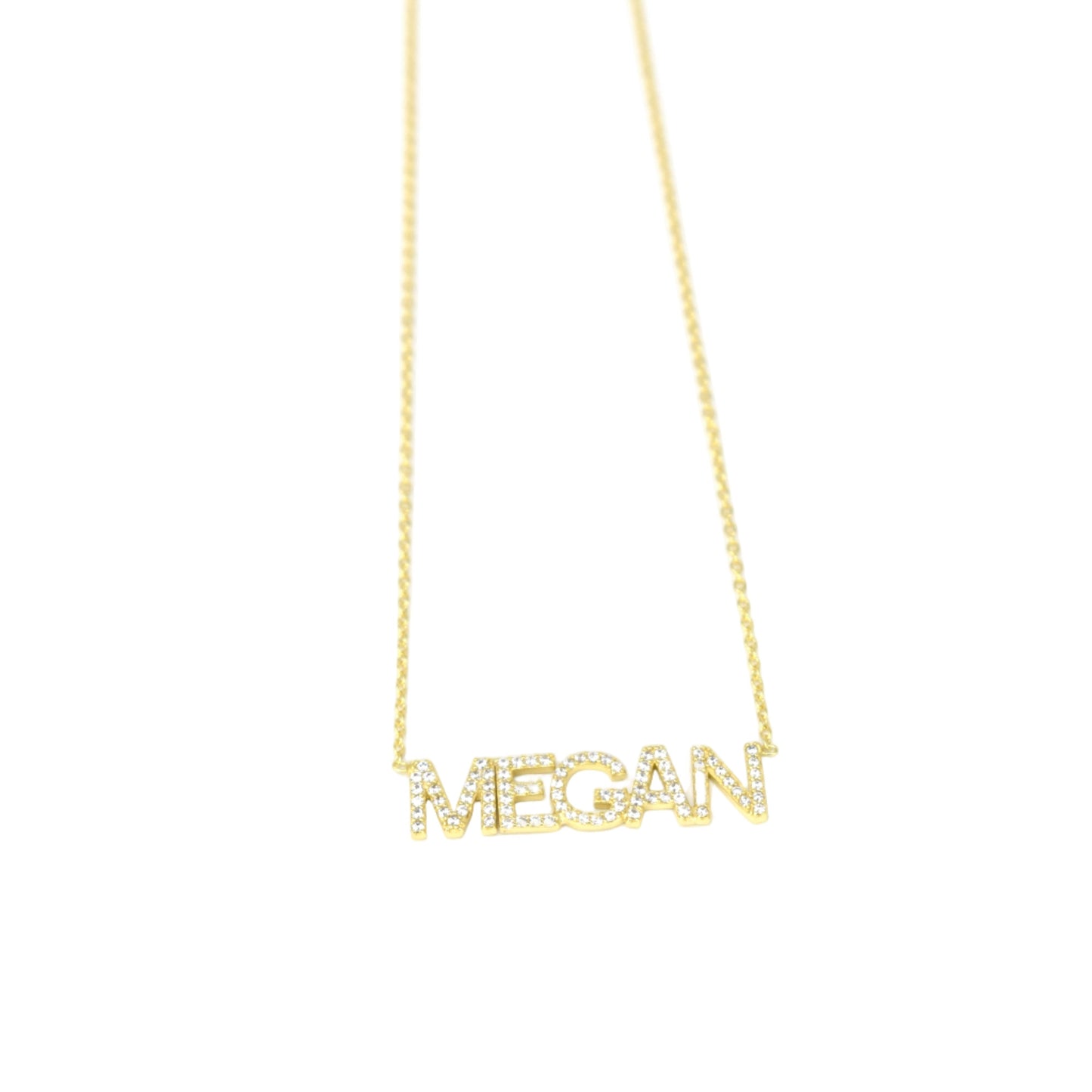 Custom Crystal Nameplate Necklace