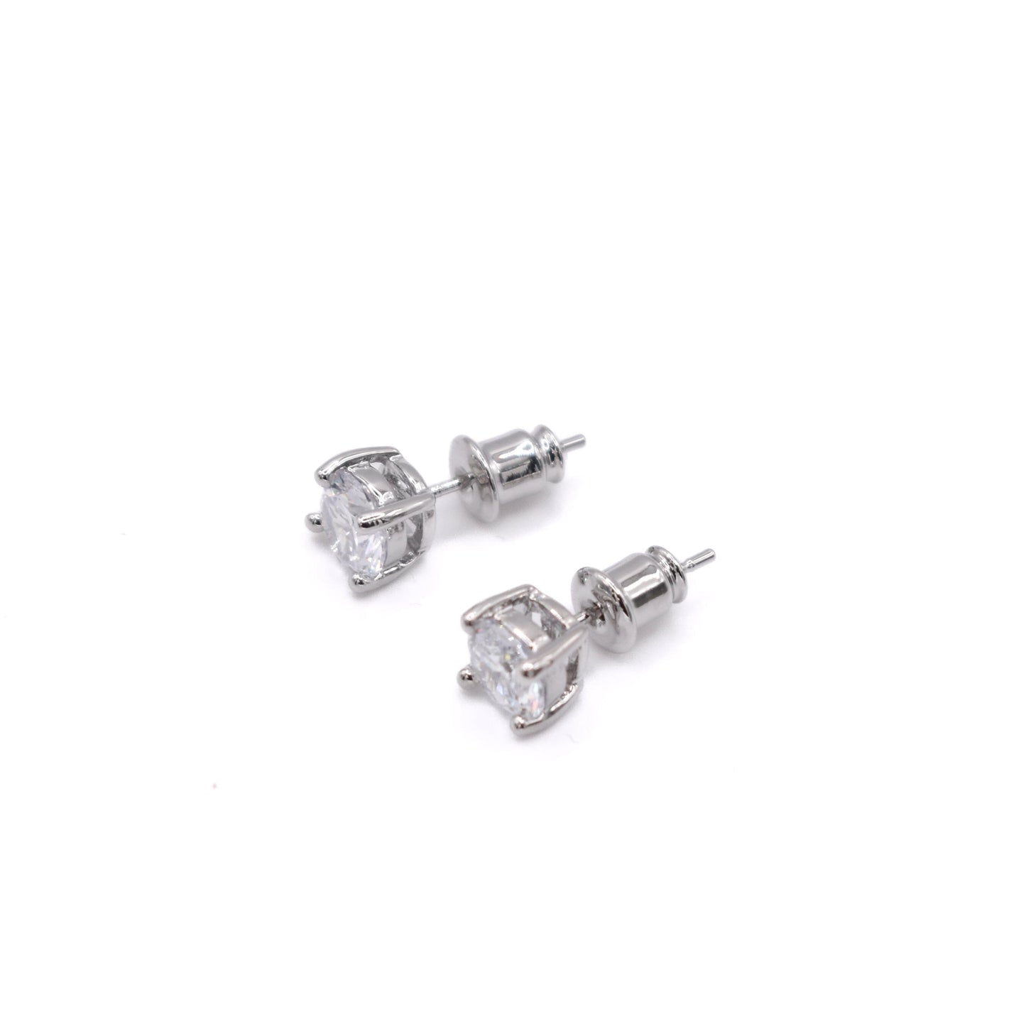 Bezel Stud Earrings