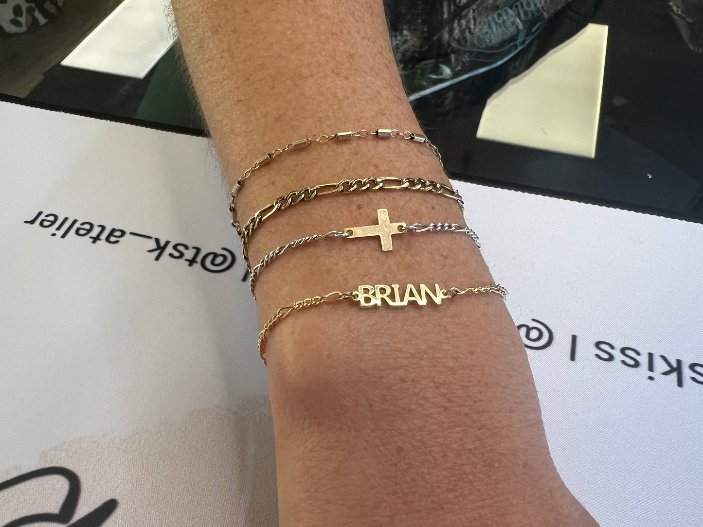 Custom Name Connector - Sis Kiss Links Permanent Jewelry