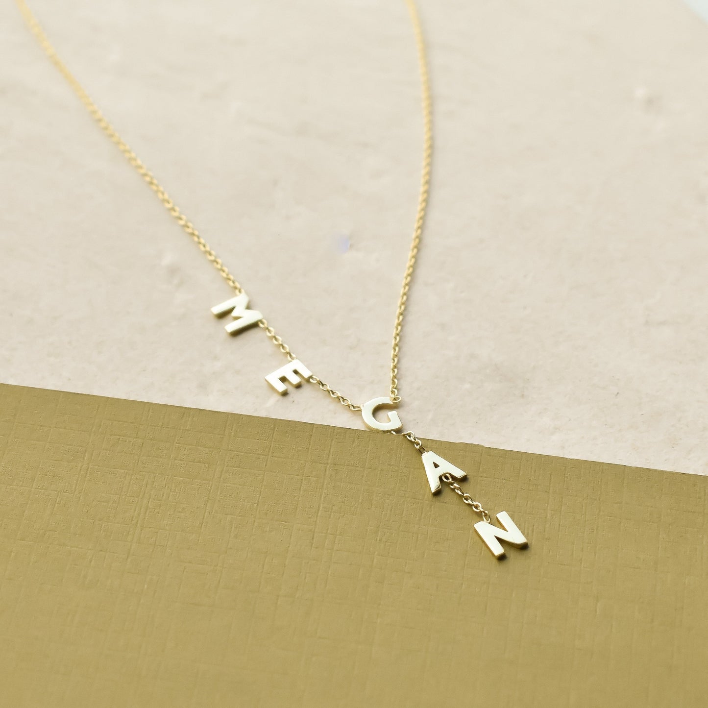 Custom Vertical Name Drop Necklace