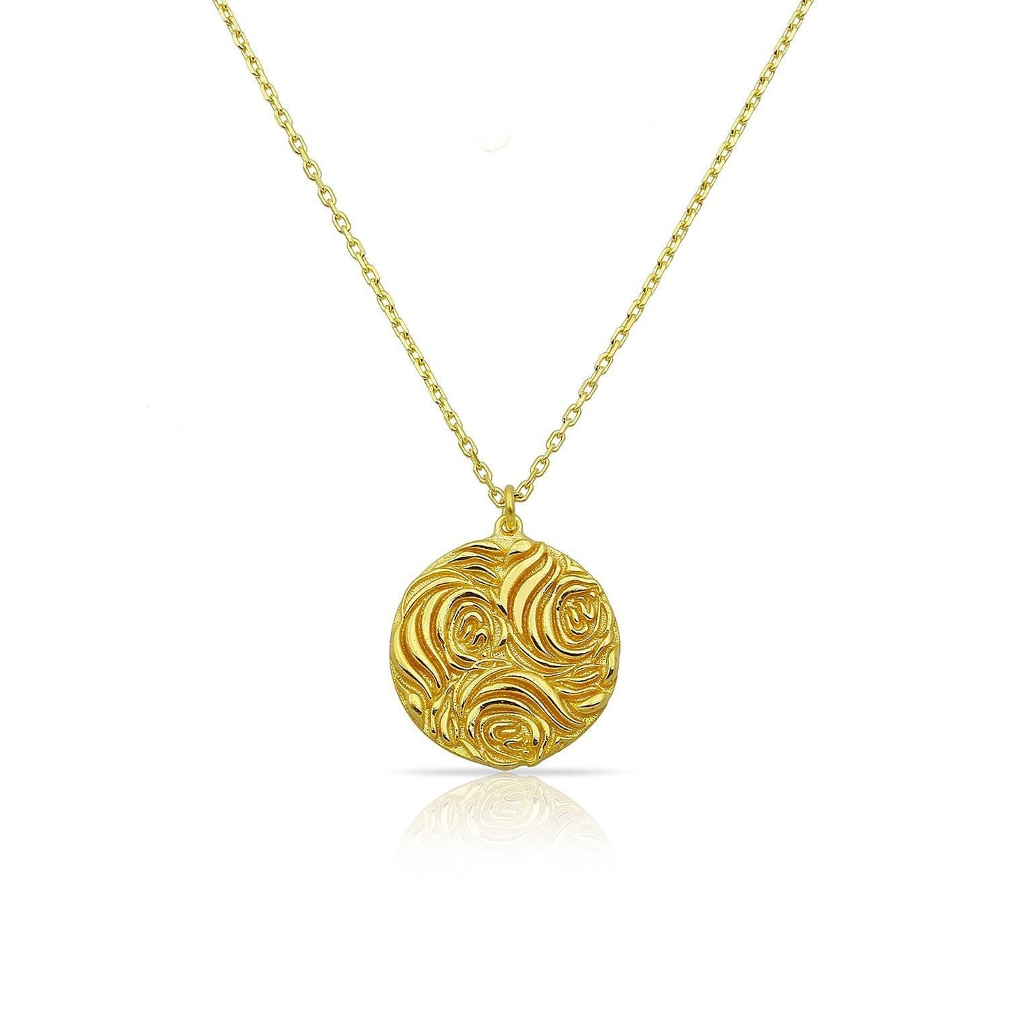 Loverly Flower Coin Pendant