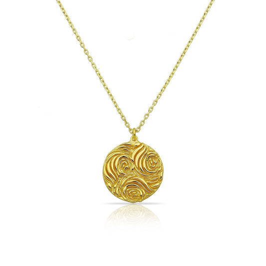 Loverly Flower Coin Pendant