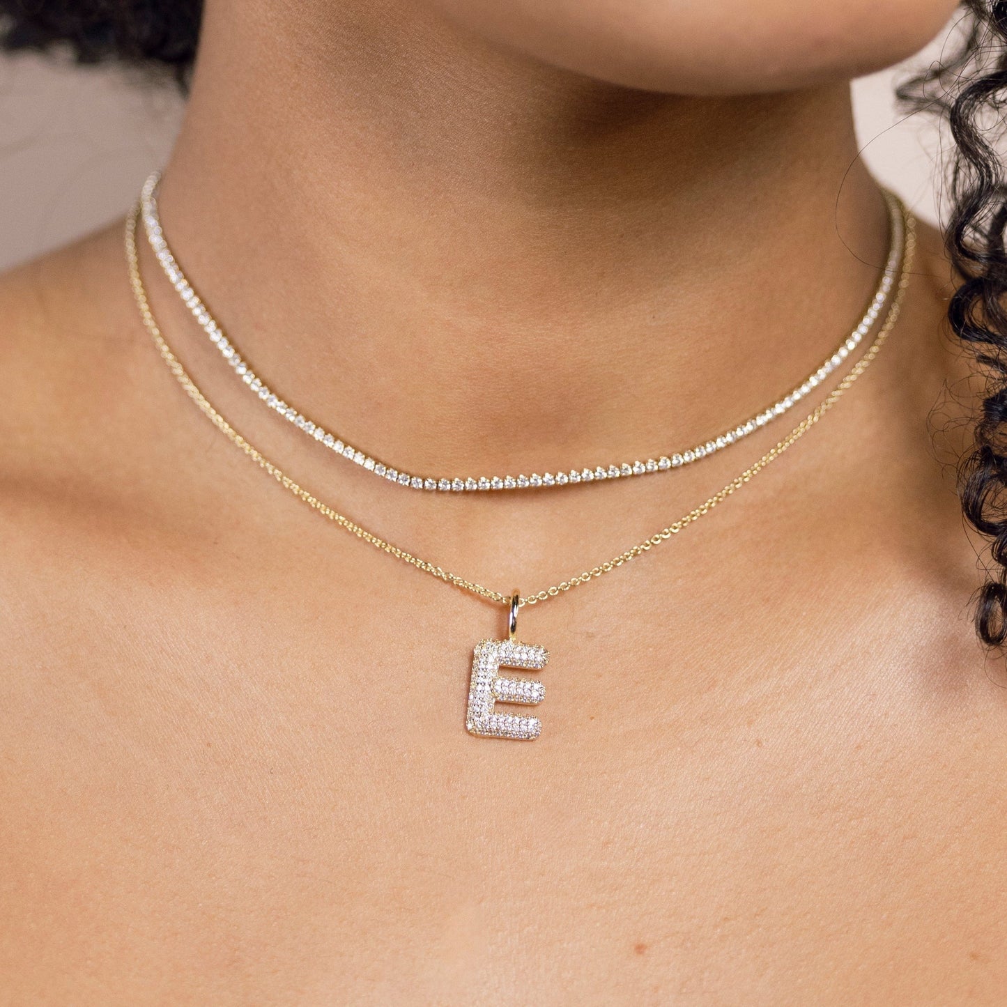 Bubble Letter Initial Charm