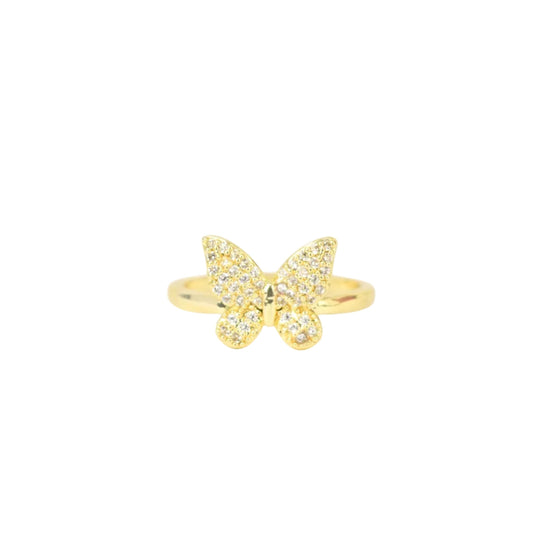 Pavé Butterfly Crystal Ring