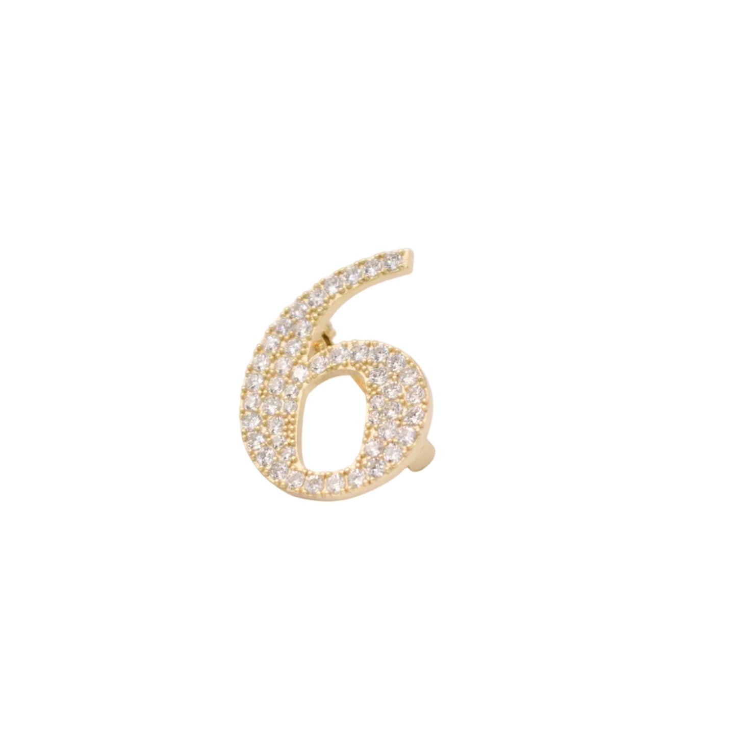 Game Day Initial & Number Brooch