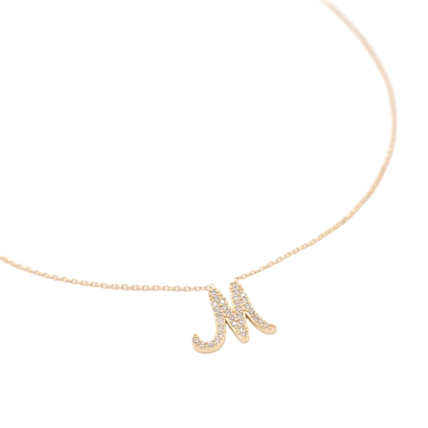 Custom Script Initial Necklace