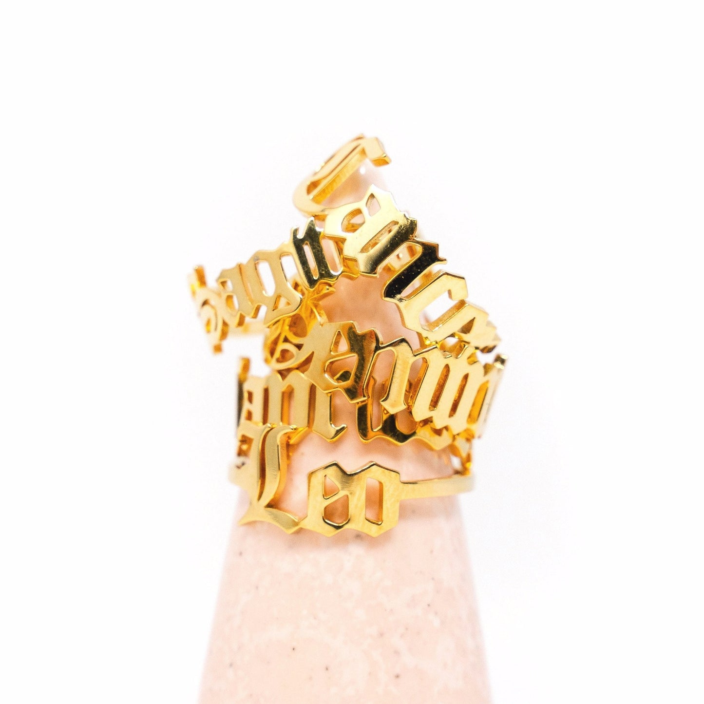 Zodiac Olde English Adjustable Rings