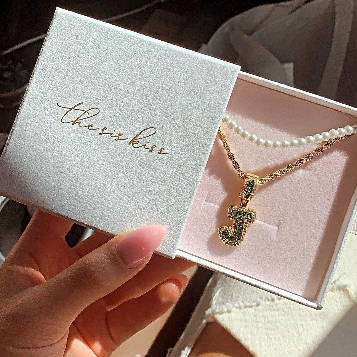 Bling Initial Necklace