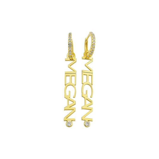 Custom Name Huggie Vertical Earrings