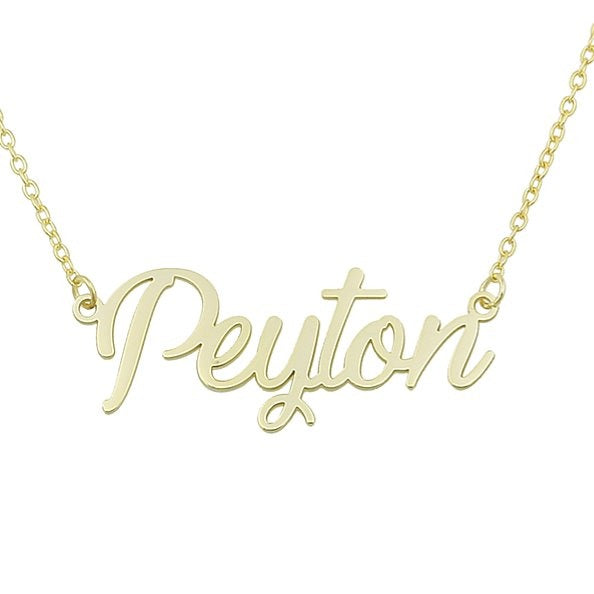 Custom Cursive Nameplate Necklace