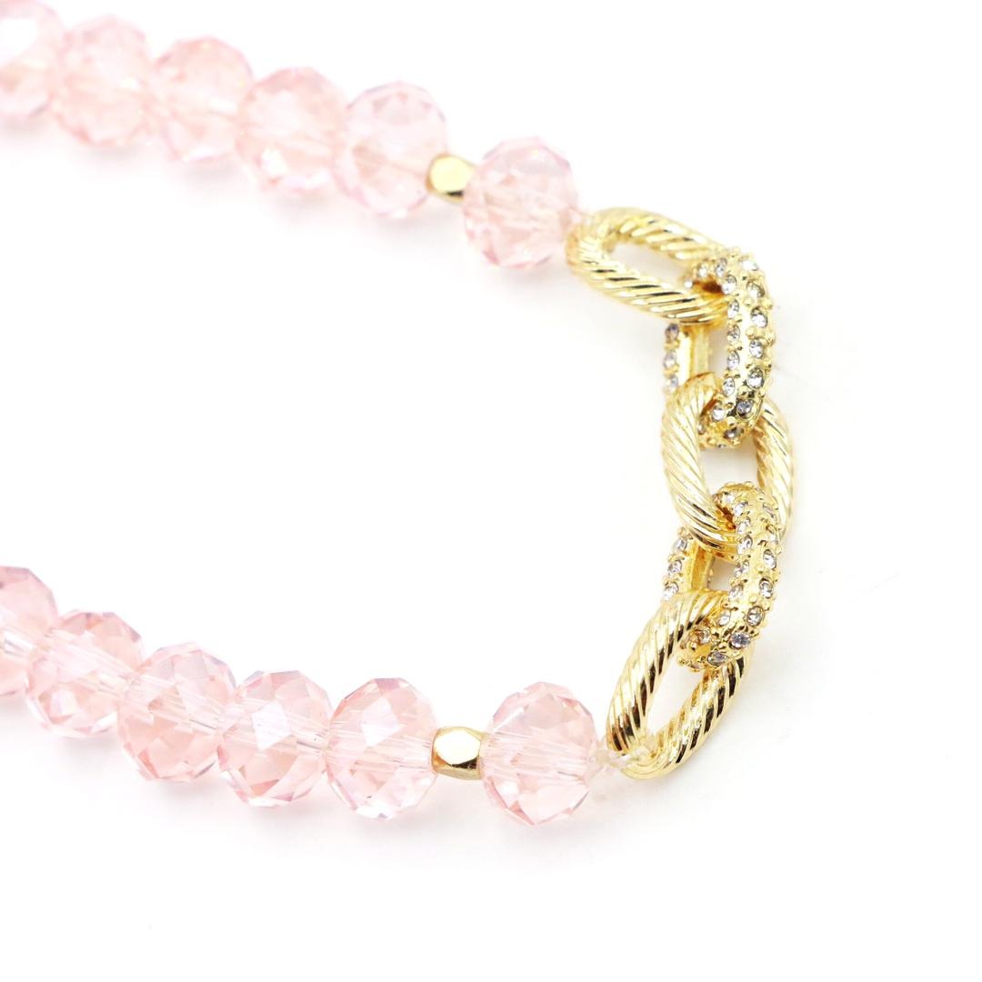 The Hope Pink Link Bracelet by Loverly Grey