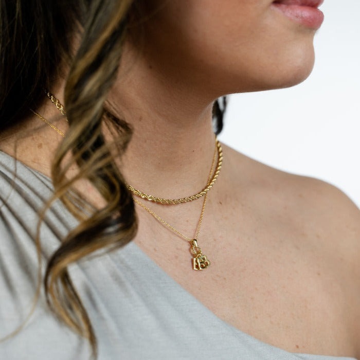 Custom Initial Charm Necklace