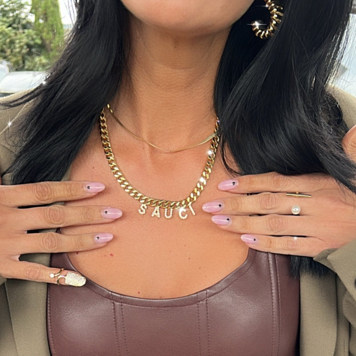 Customized Bold Curb Chain Name Necklace