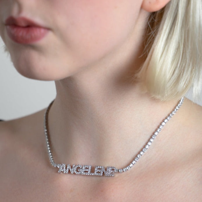 Customized Tennis Chain Nameplate Necklace