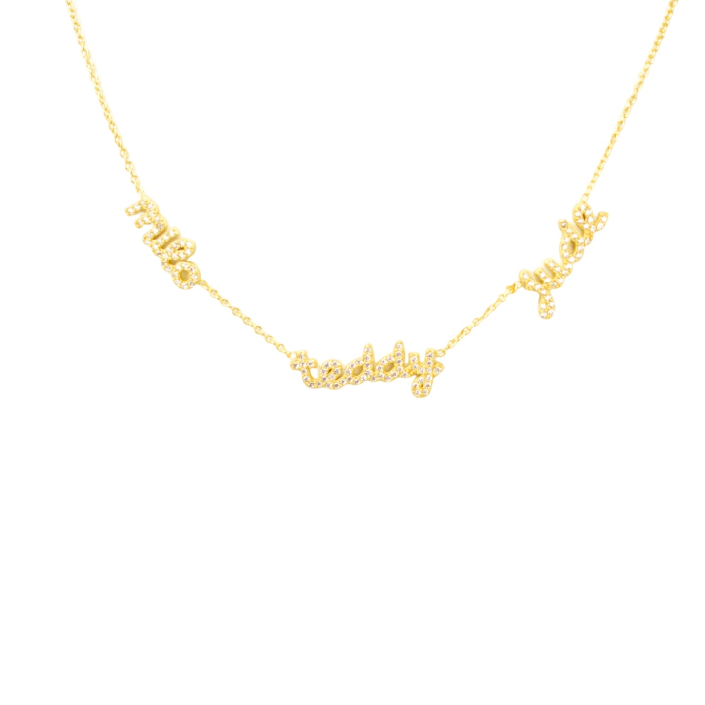 Custom Petite Script Multiple Name Necklace