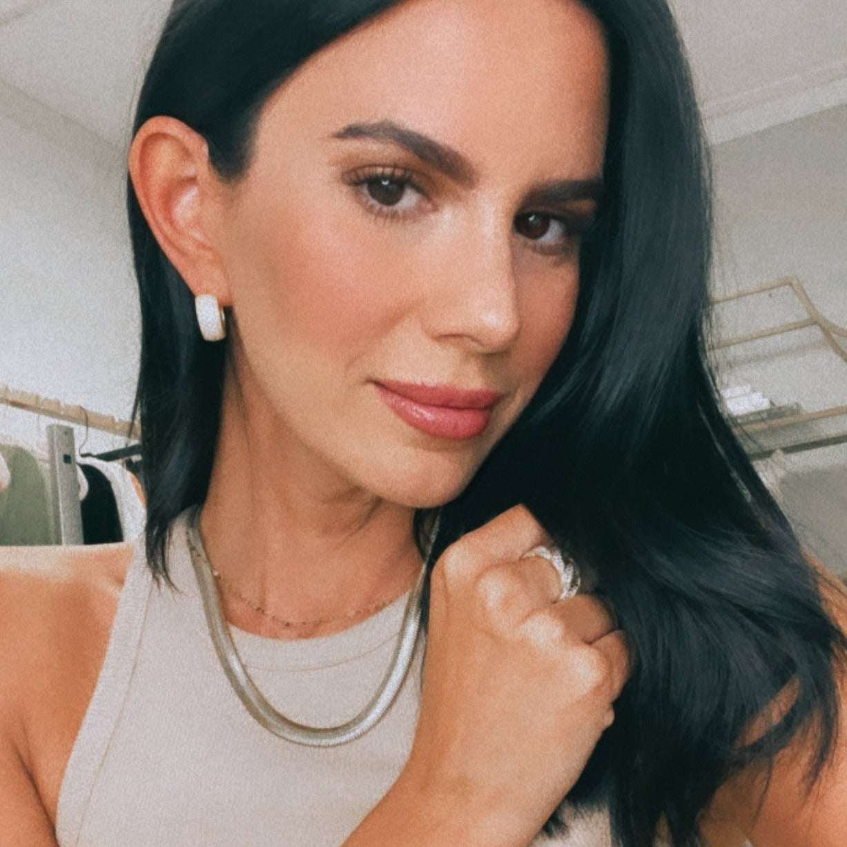 Liquid Gold Herringbone Necklace