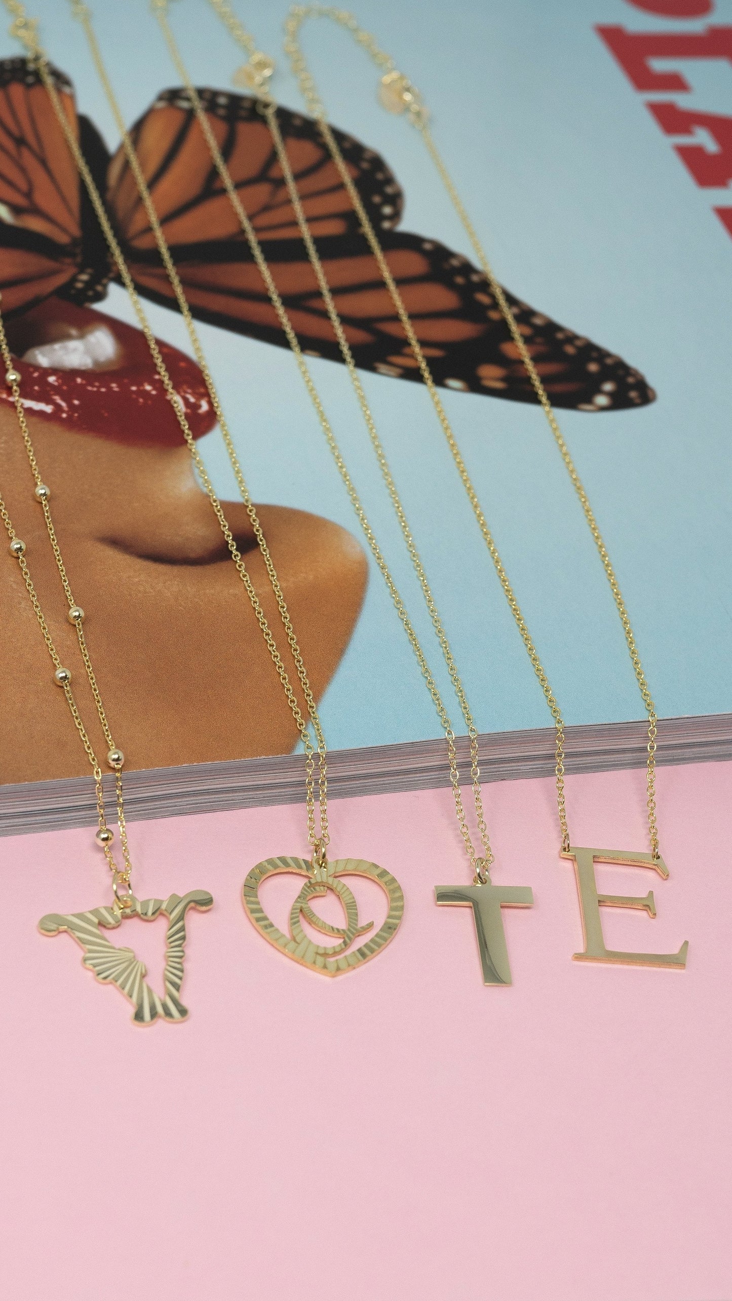 Muse Heart Initial Necklace