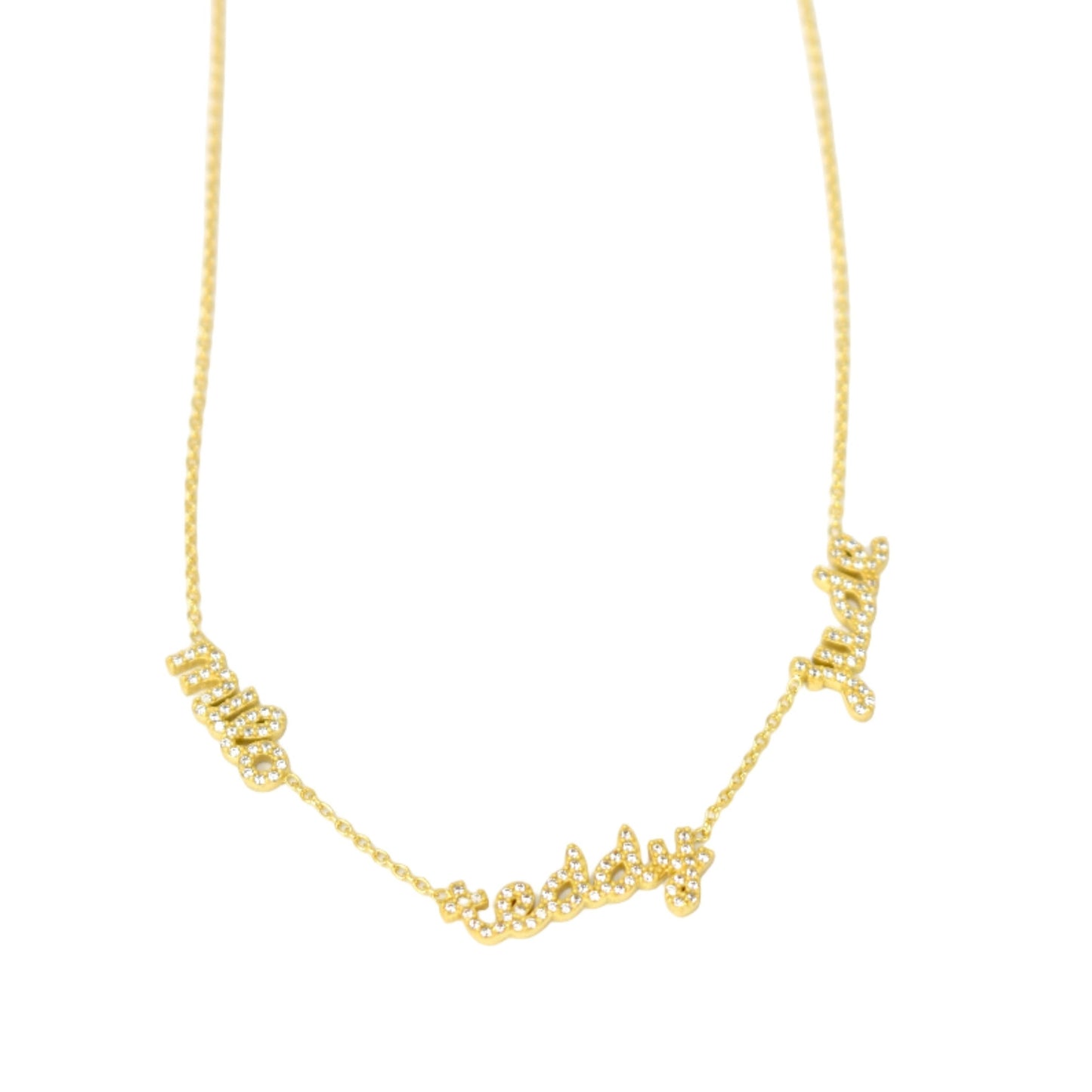 Custom Petite Script Multiple Name Necklace