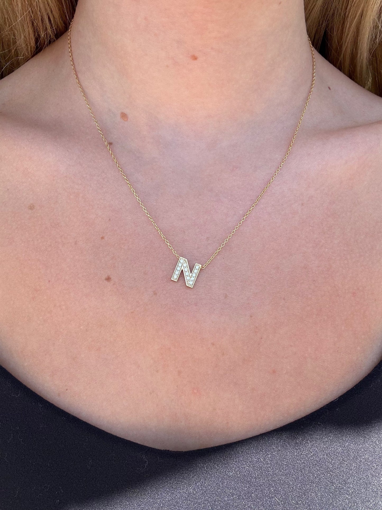 Custom Bold Initial Necklace