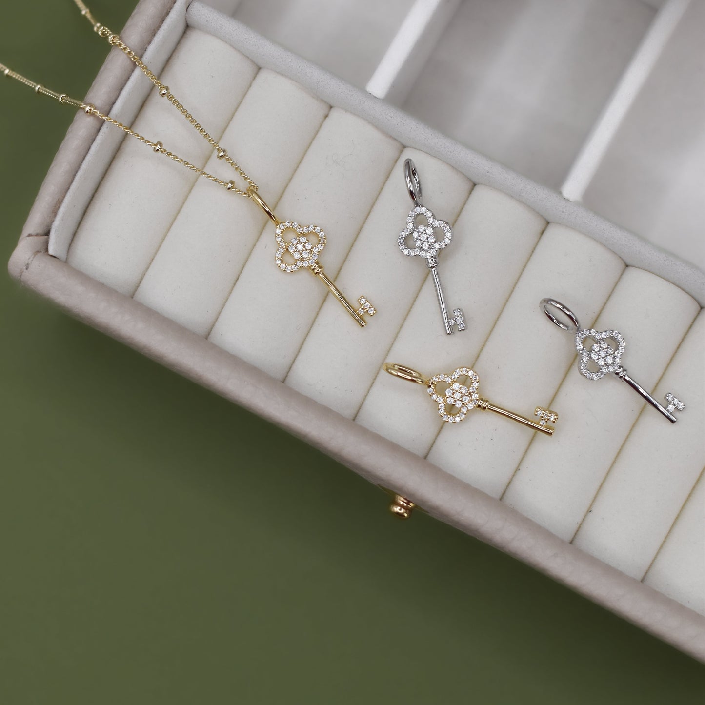 Kensington Key Charm Necklace