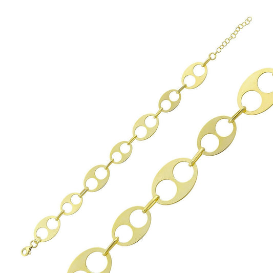 Oval Anchor Chain Bracelet