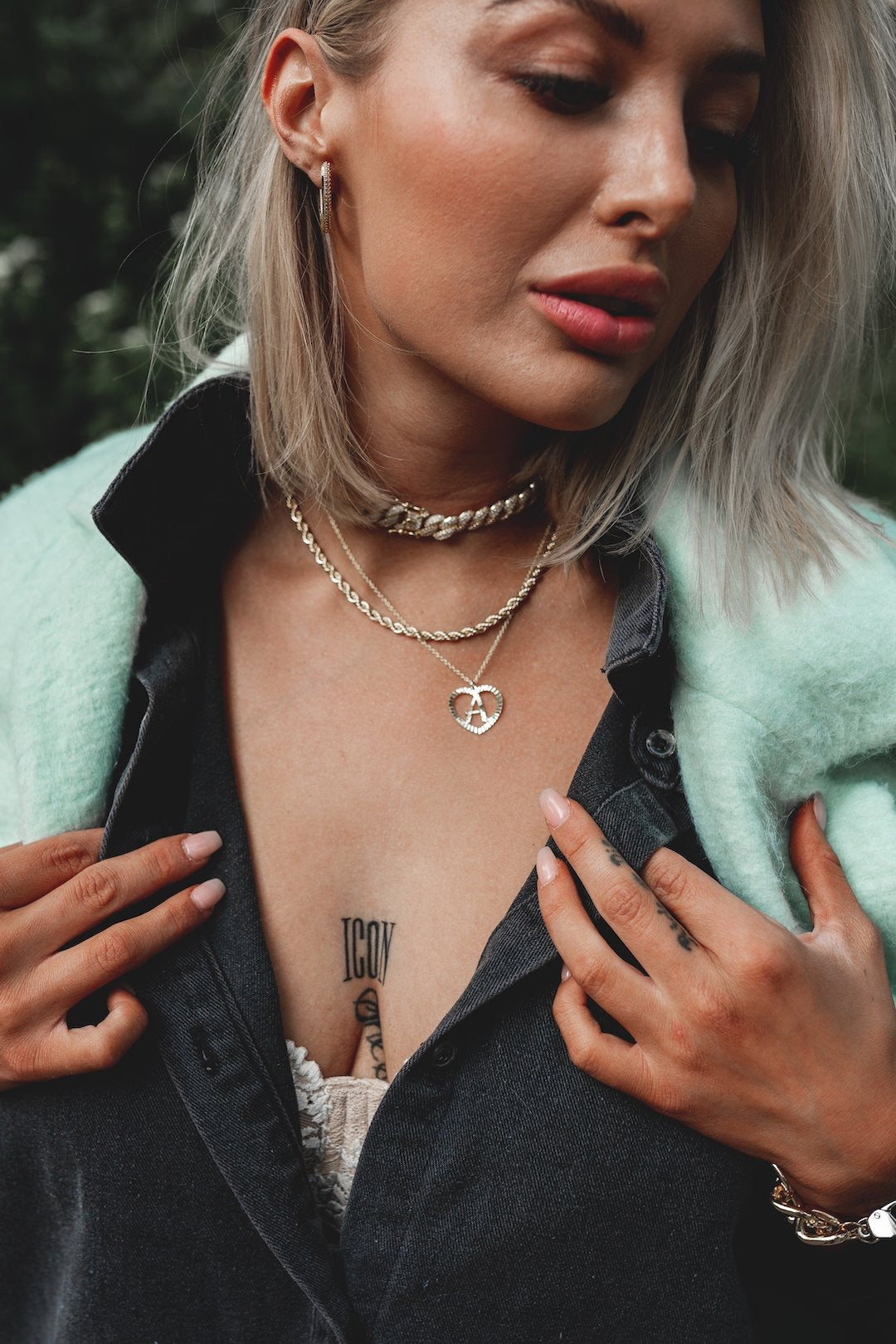 Muse Heart Initial Necklace