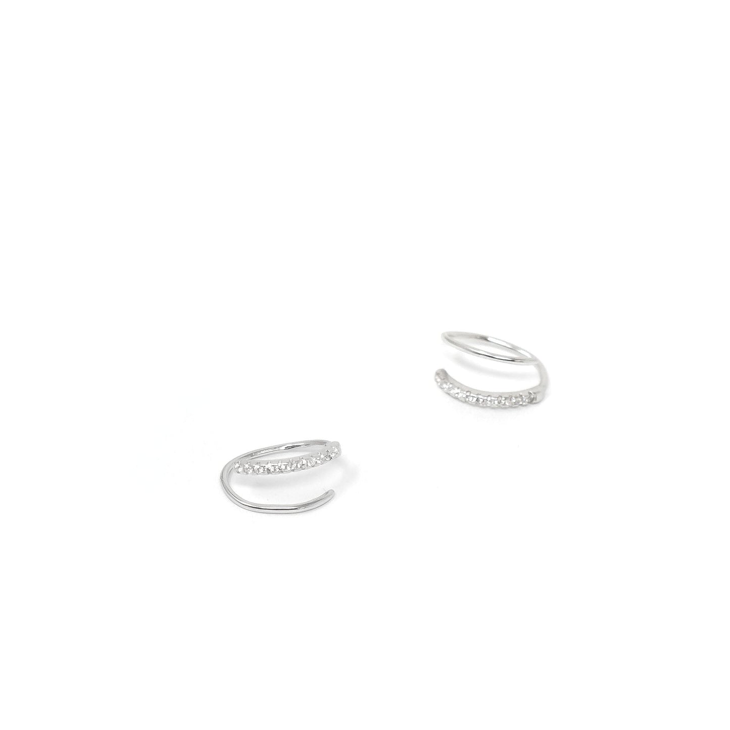Daisy Faux Double Pierced Huggie