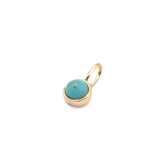Turquoise Bezel Stone Charm