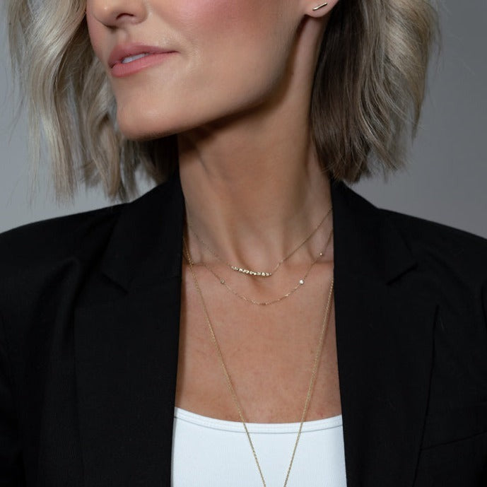 Loverly Hammered Bar Necklace