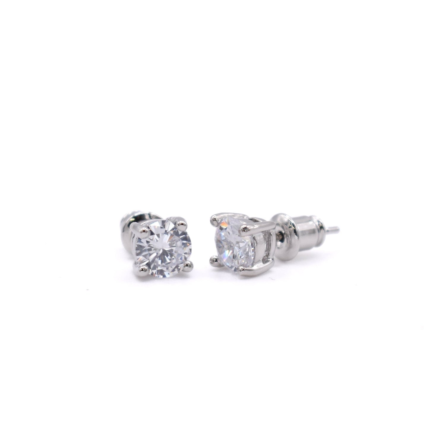 Bezel Stud Earrings