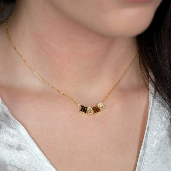 Mama Gold Charm Necklace