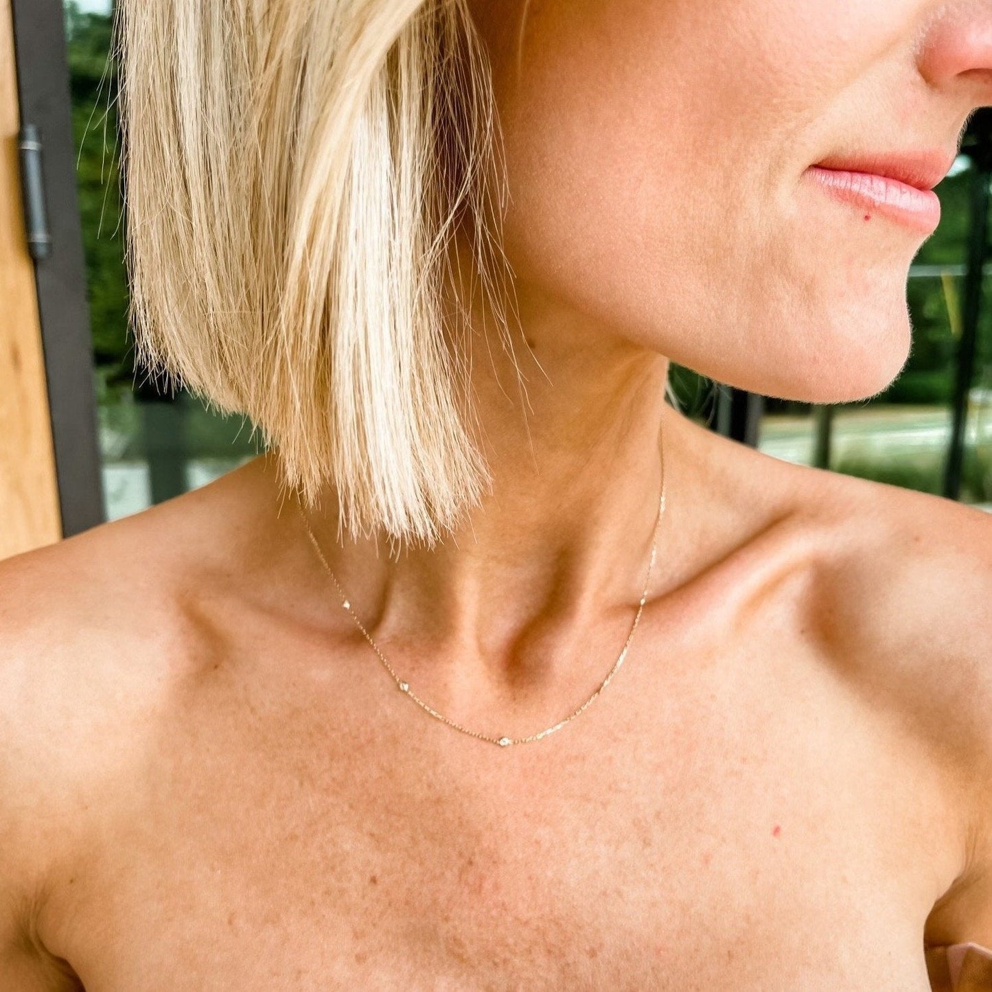 TSK Loverly Diamond Dotted Necklace