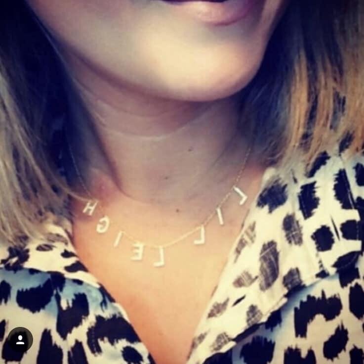 NON CUSTOMIZABLE It's All in a Name® Necklace Gold NO Crystals (K thru Z ) Ready to Ship