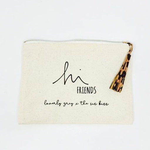 Loverly Hi Friends Canvas Pouch