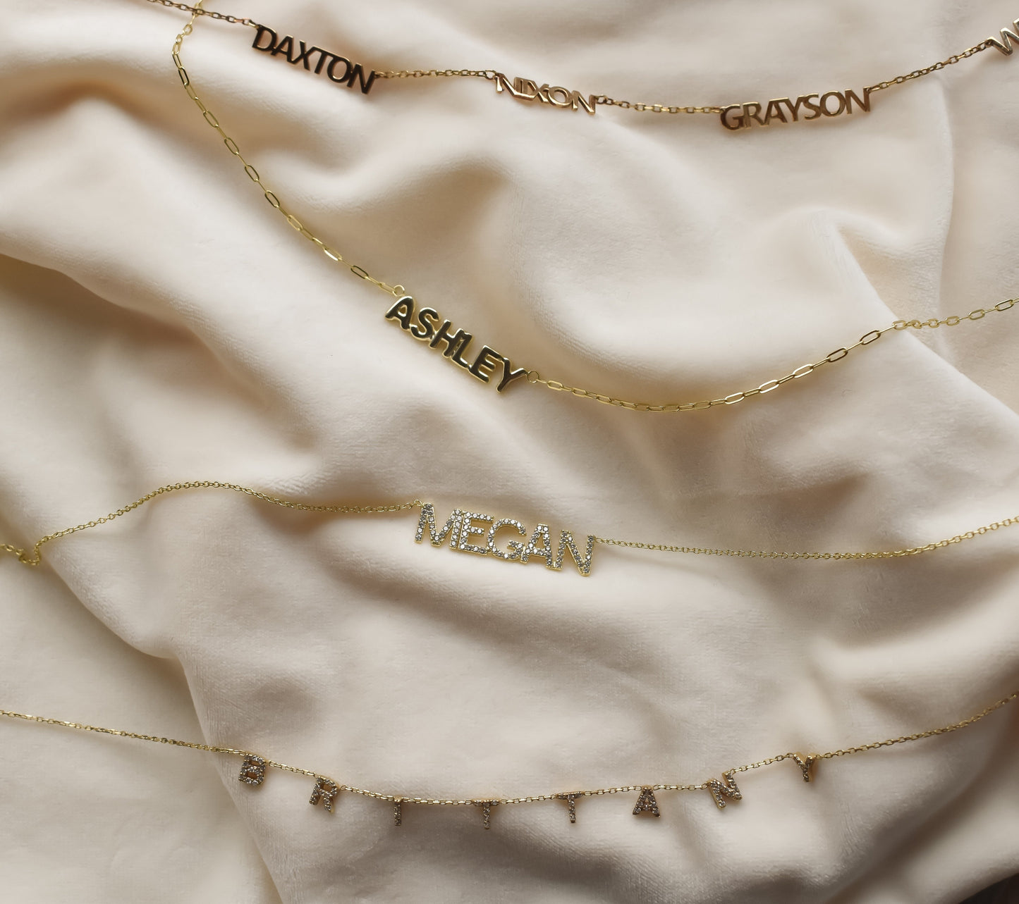 Custom Crystal Nameplate Necklace