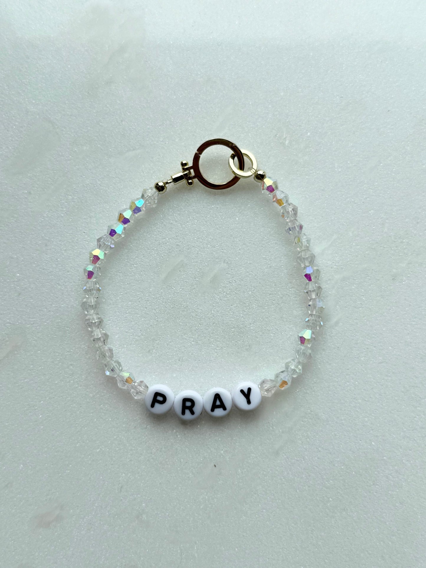 Customized Bead Stretch Bracelet with Hinge for Charms