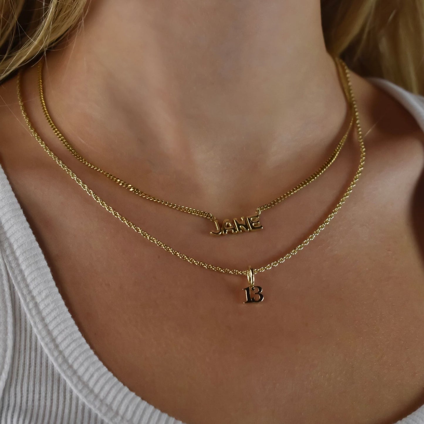 Custom Bubble Letters Nameplate Necklace