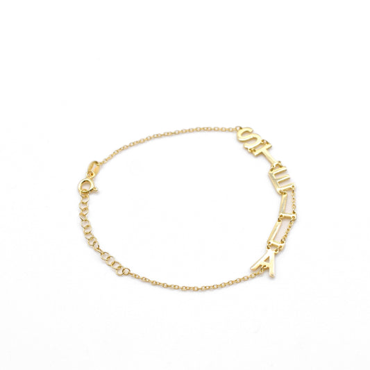 Custom Vertical Name Bracelet
