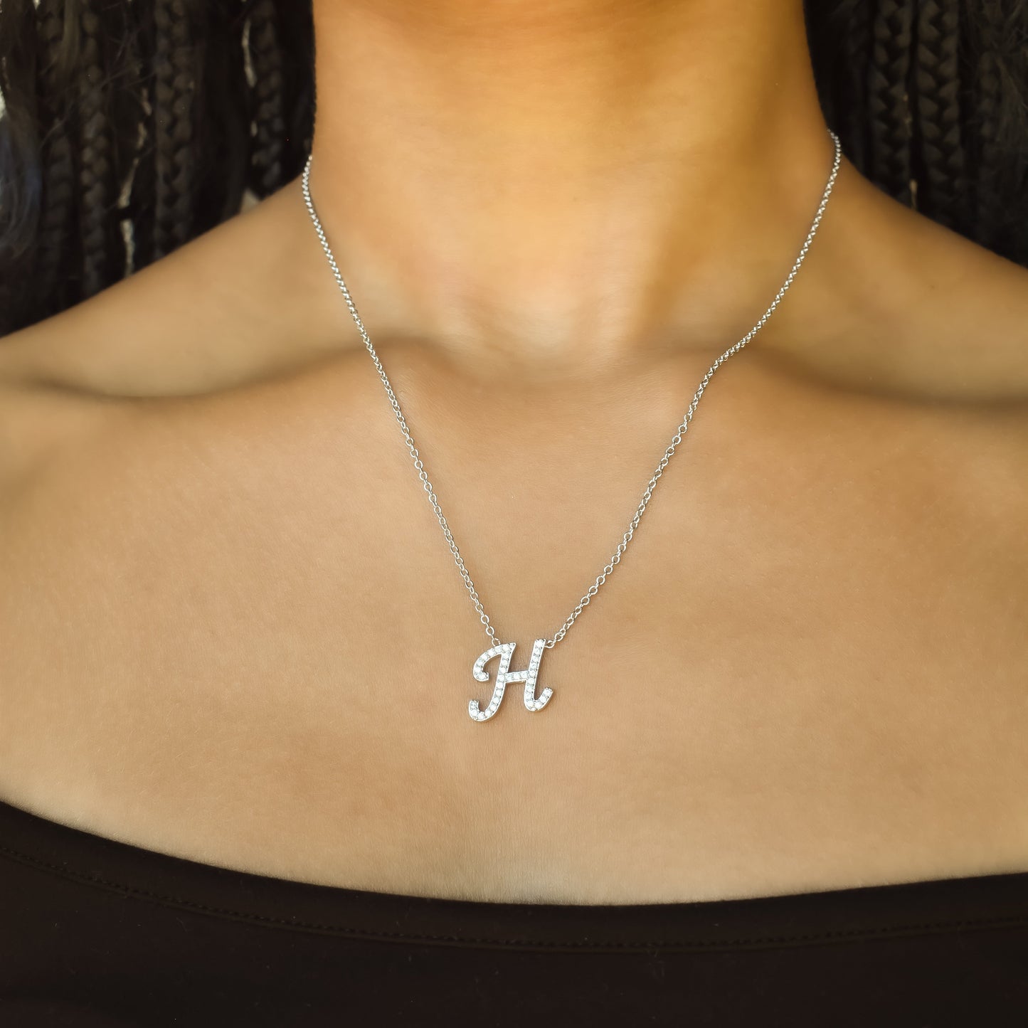 Custom Script Initial Necklace