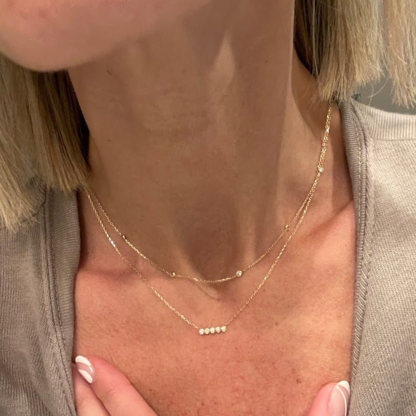Loverly Crystal Bar Necklace