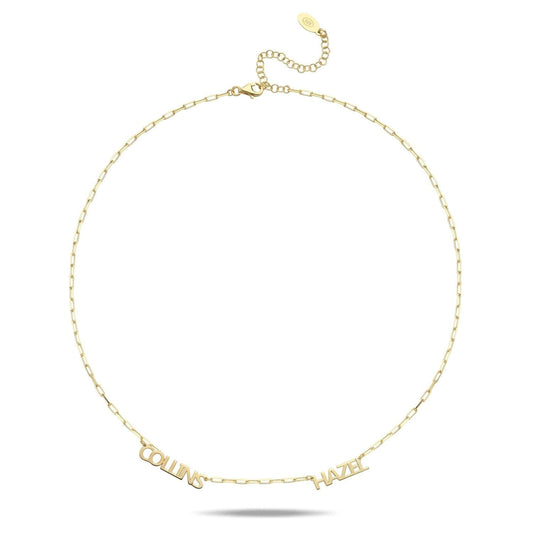 Custom Mini Paperclip My Mantra / Name Necklace