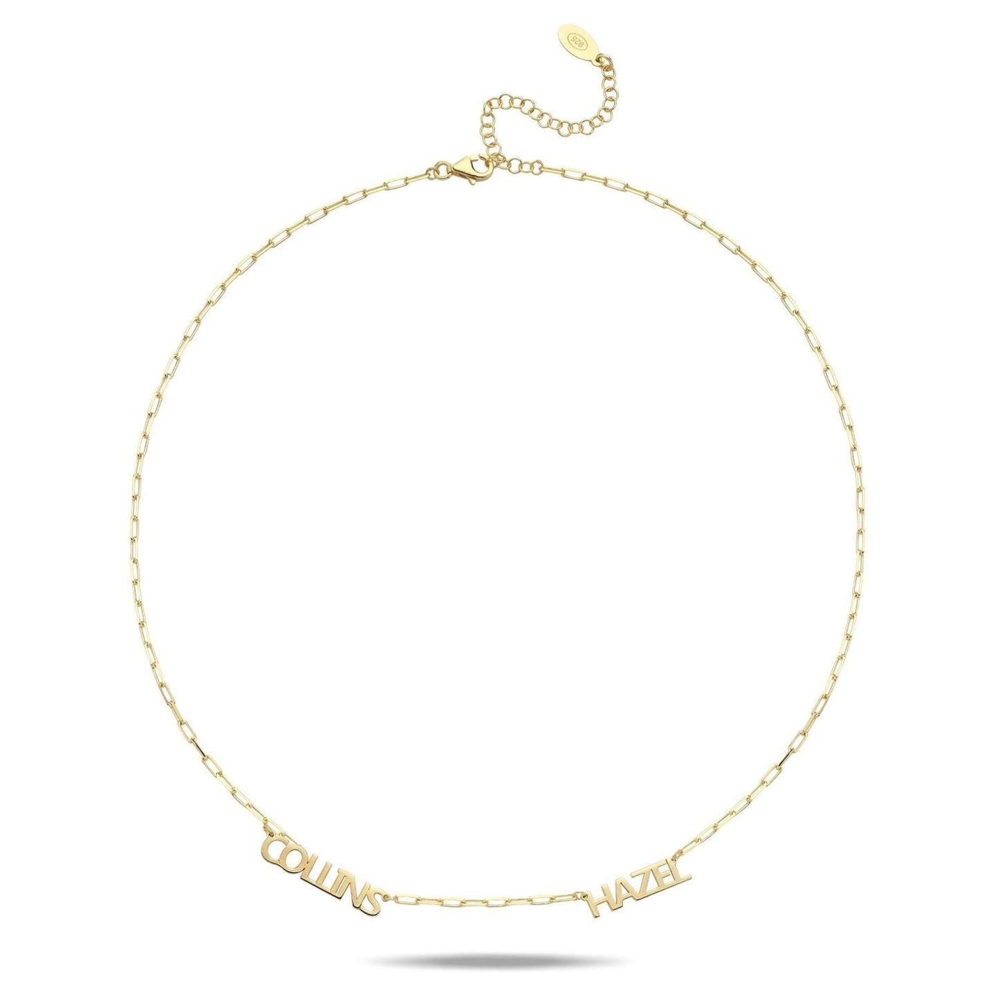 Custom Mini Paperclip My Mantra / Name Necklace