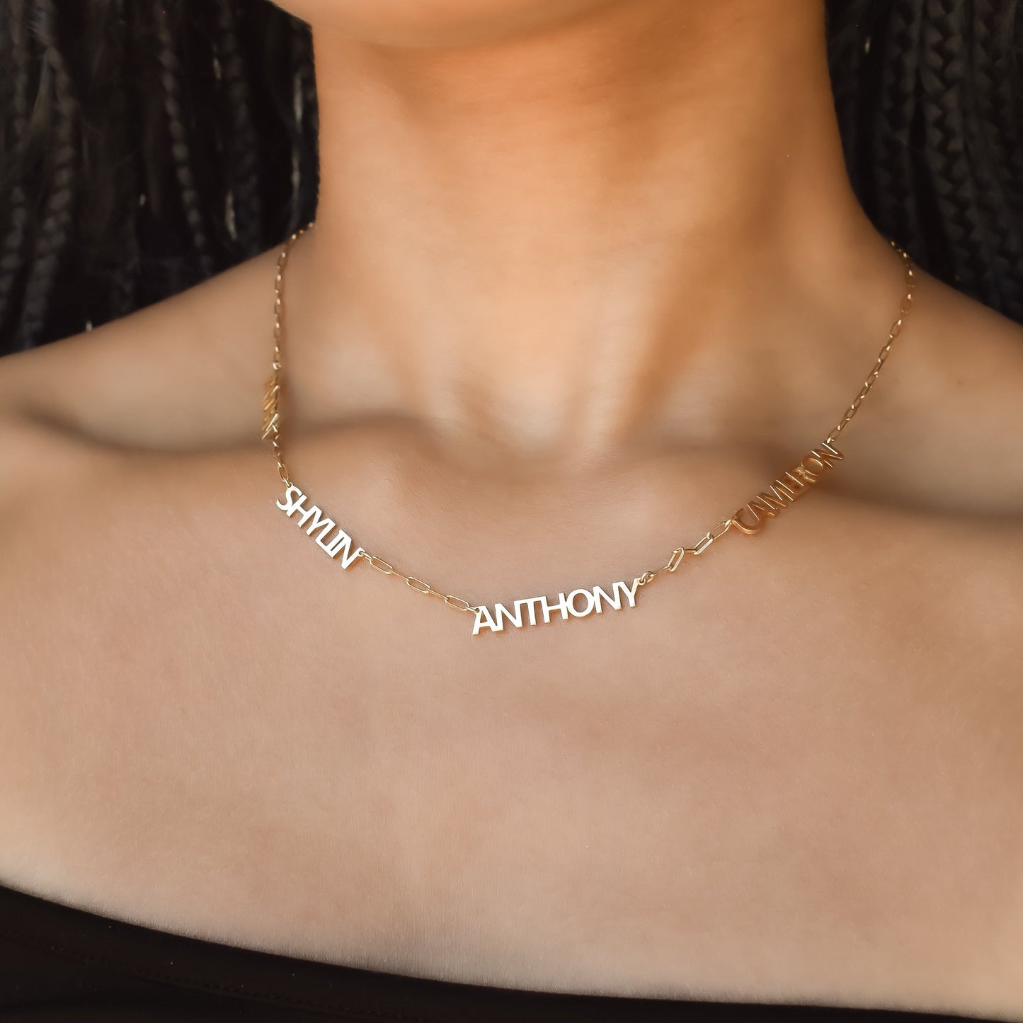 Custom Mini Paperclip My Mantra / Name Necklace