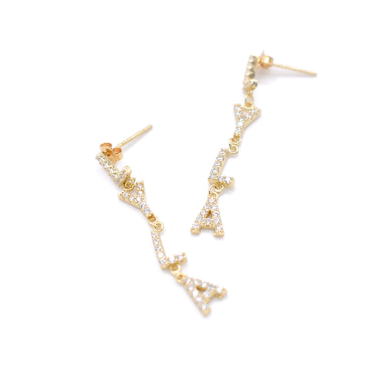 Custom Vertical Drop Earrings