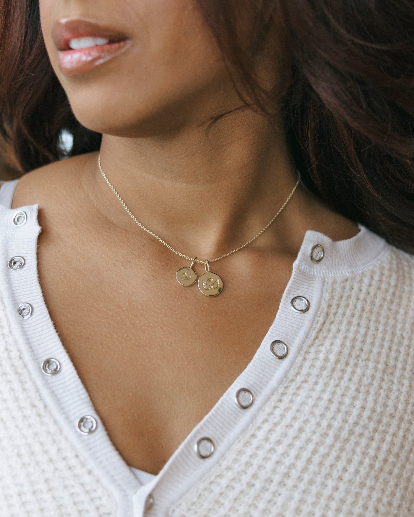 Engraved Angel Wings Charm