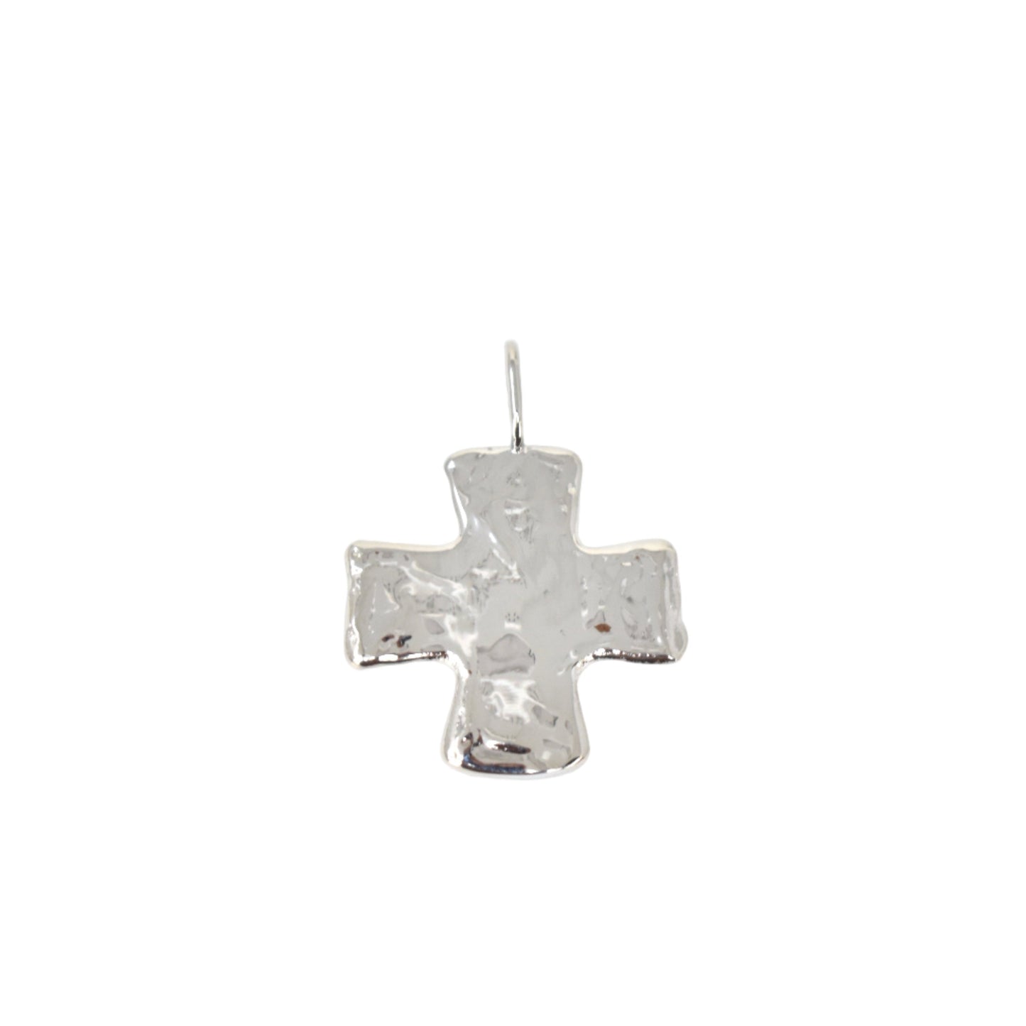 Hammered Cross Charm