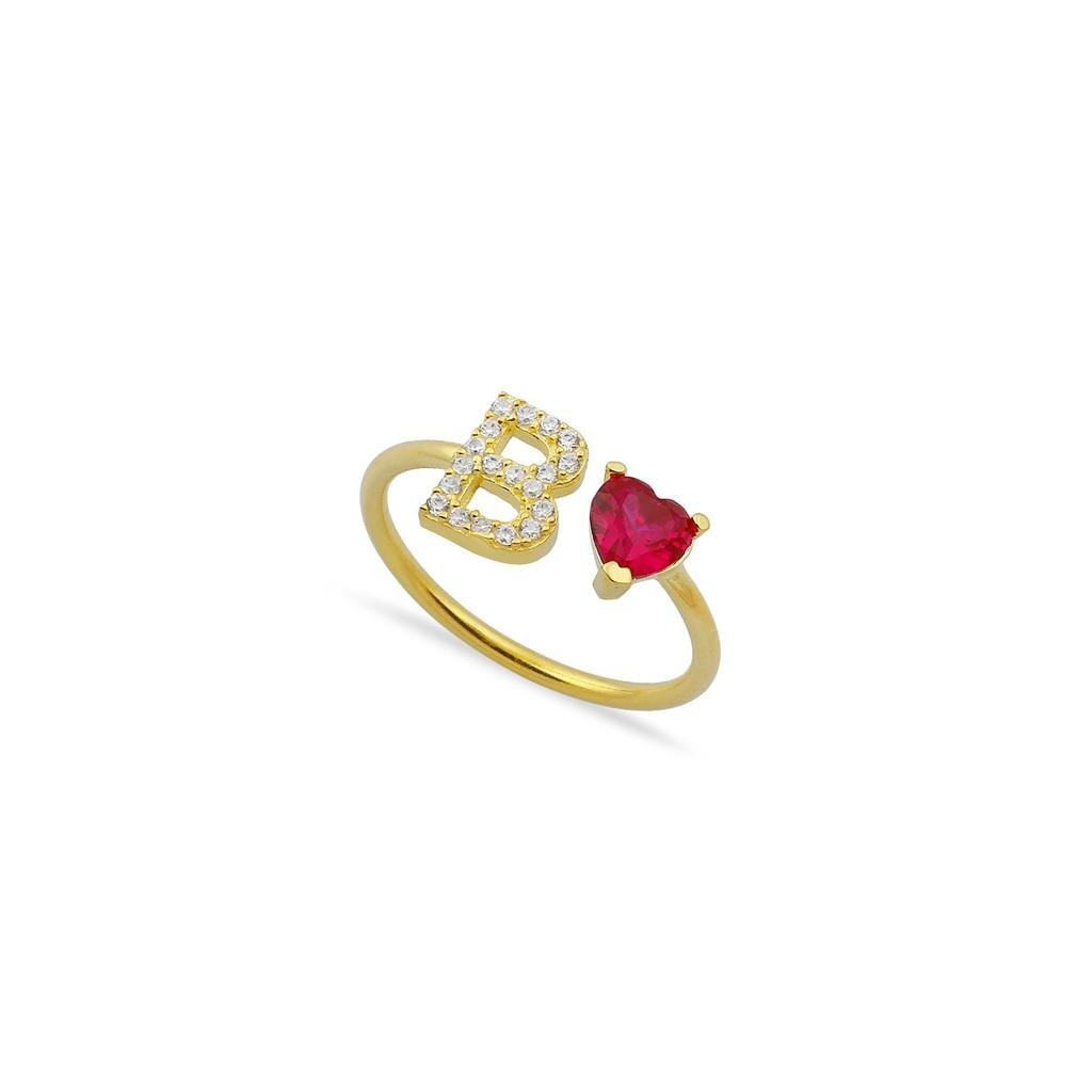 Custom Heart Initial Ring